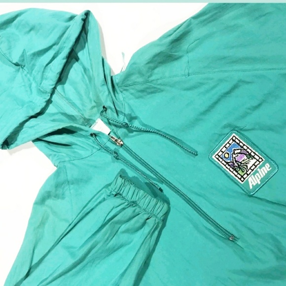 Vintage Other - VTG Teal Kangaroo Pouch 90s Windbreaker Unisex